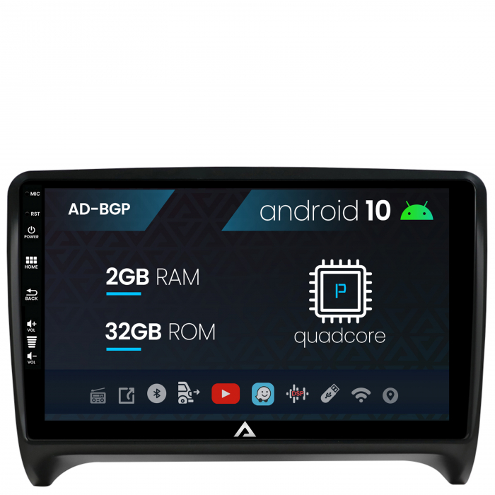 Navigatie audi tt, android 10, p-quadcore 2gb ram + 32gb rom, 9 inch - ad-bgp9002+ad-bgrkit426