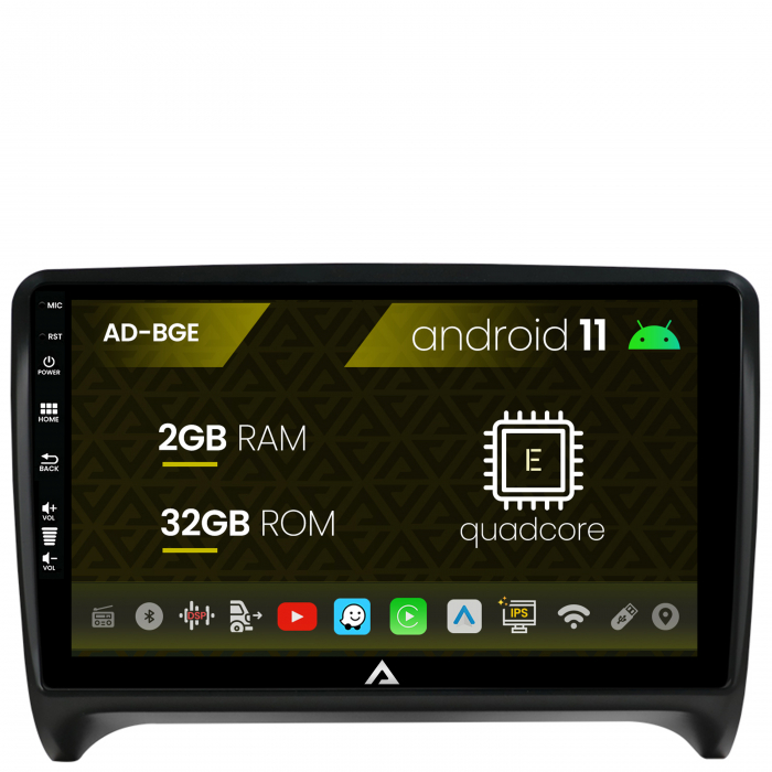 Navigatie audi tt, android 11, e-quadcore 2gb ram + 32gb rom, 9 inch - ad-bge9002+ad-bgrkit426