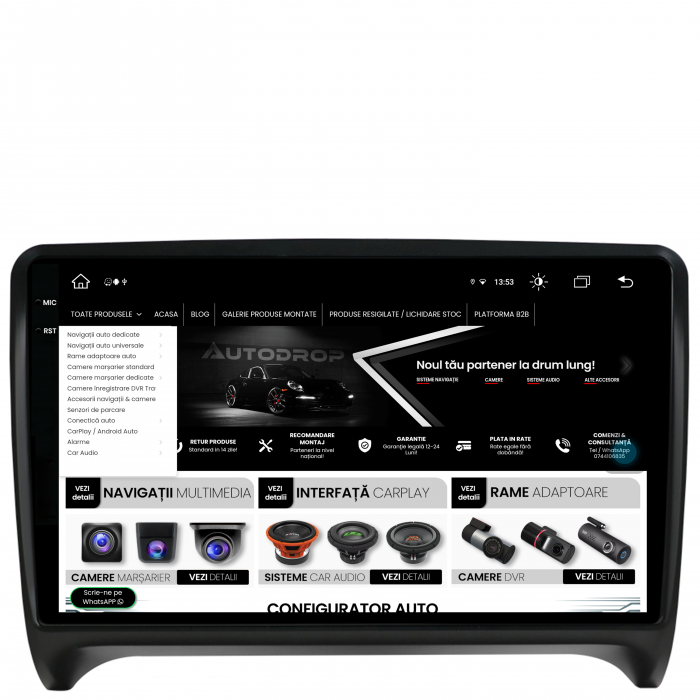 Navigatie 2K Android 13 Audi TT 8+256GB | AutoDrop.ro [9]