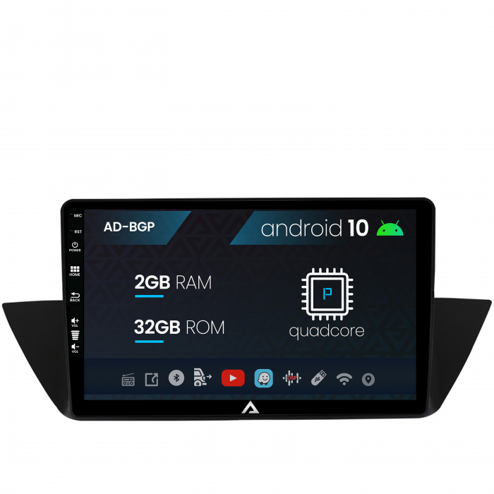 Navigatie bmw x1 (2009-2015), android 10, p-quadcore 2gb ram + 32gb rom, 10.1 inch - ad-bgp10002+ad-bgrkit394