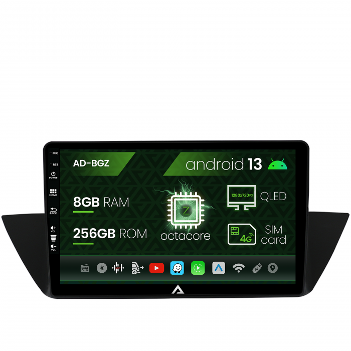 Navigatie bmw x1 (2009-2015), android 13, z-octacore 8gb ram + 256gb rom, 10.1 inch - ad-bgz10008+ad-bgrkit394