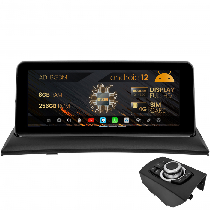 Navigatie BMW X3 E83 (2003-2010), Android 12, BM-Octacore 8GB RAM + 256GB ROM, 10.25 Inch - AD-BGBM10008+AD-BGRKITBM003