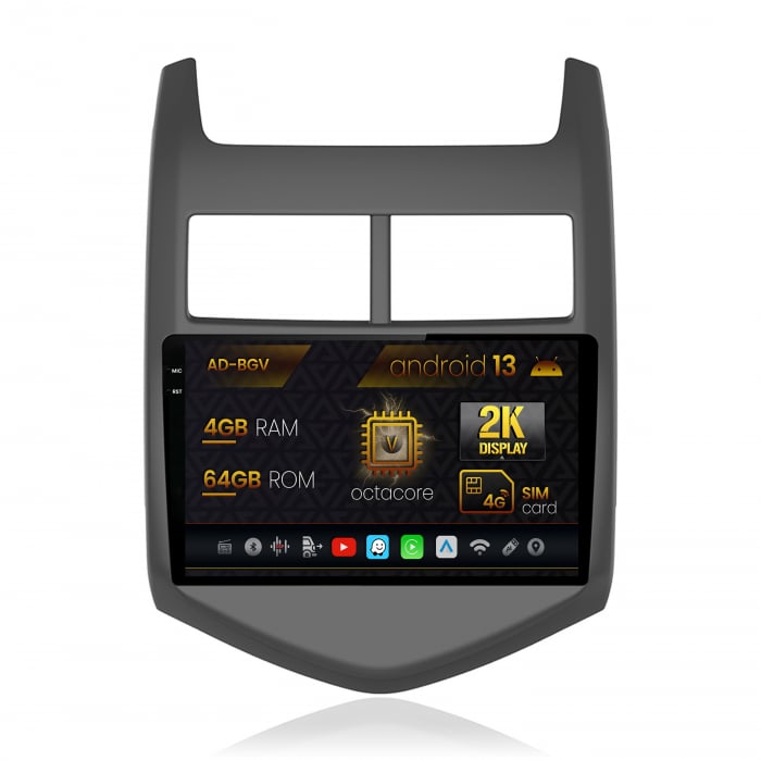 Navigatie Chevrolet Aveo 2 (2010-2015), Android 13, V-Octacore 4GB RAM + 64GB ROM, 9.5 Inch - AD-BGV9004+AD-BGRKIT239