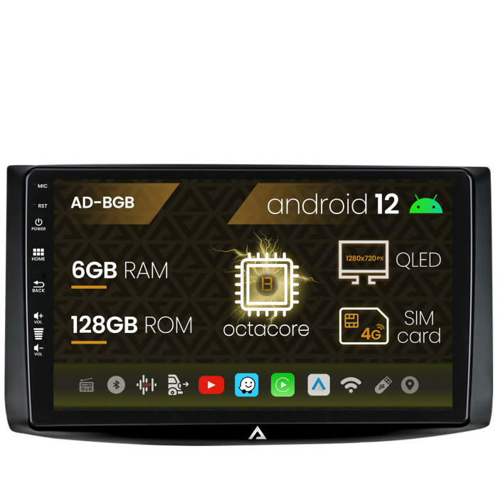 Navigatie Chevrolet Aveo (2006-2012), Android 12, B-Octacore 6GB RAM + 128GB ROM, 9 Inch - AD-BGB9006+AD-BGRKIT245