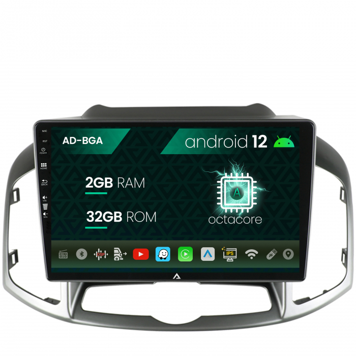 Navigatie chevrolet captiva (2011-2018), android 12, a-octacore 2gb ram + 32gb rom, 10.1 inch - ad-bga10002+ad-bgrkit247