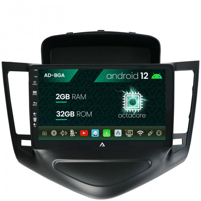 Navigatie chevrolet cruze (2008-2014), android 12, a-octacore 2gb ram + 32gb rom, 9 inch - ad-bga9002+ad-bgrkit237