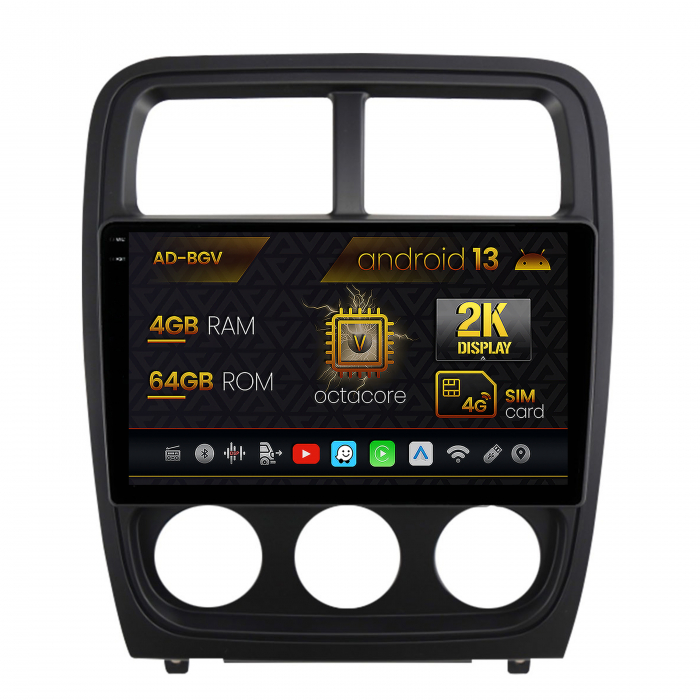 Navigatie 2K Android Dodge Caliber 4+64GB | AutoDrop.ro [2]