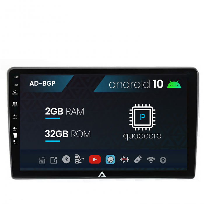 Navigatie Citroen Berlingo (2008-2019), Android 10, P-Quadcore 2GB RAM + 32GB ROM, 9 Inch - AD-BGP9002+AD-BGR001UNI