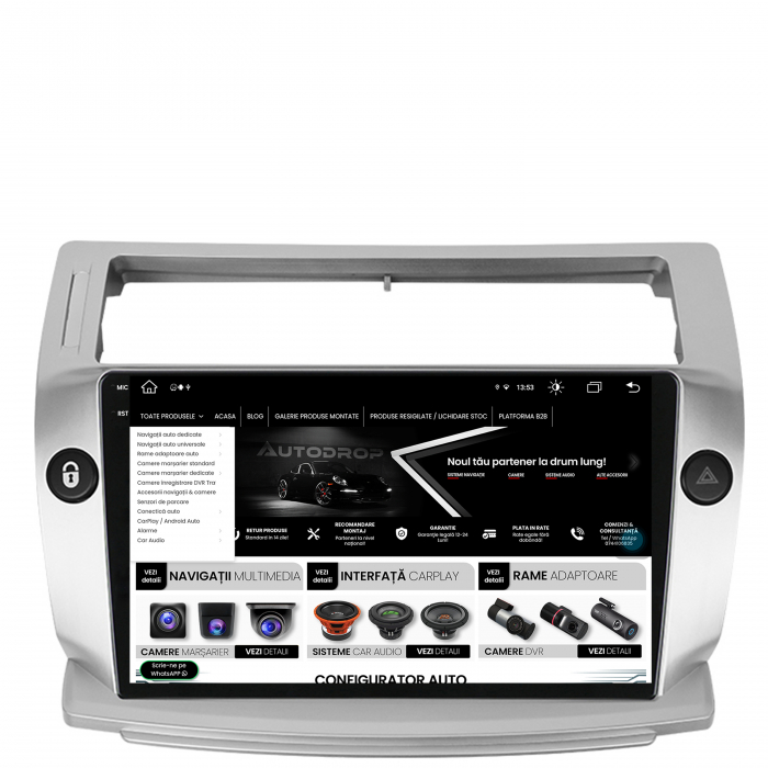 Navigatie 2K Android 13 Citroen C4 4GB RAM | AutoDrop.ro [9]