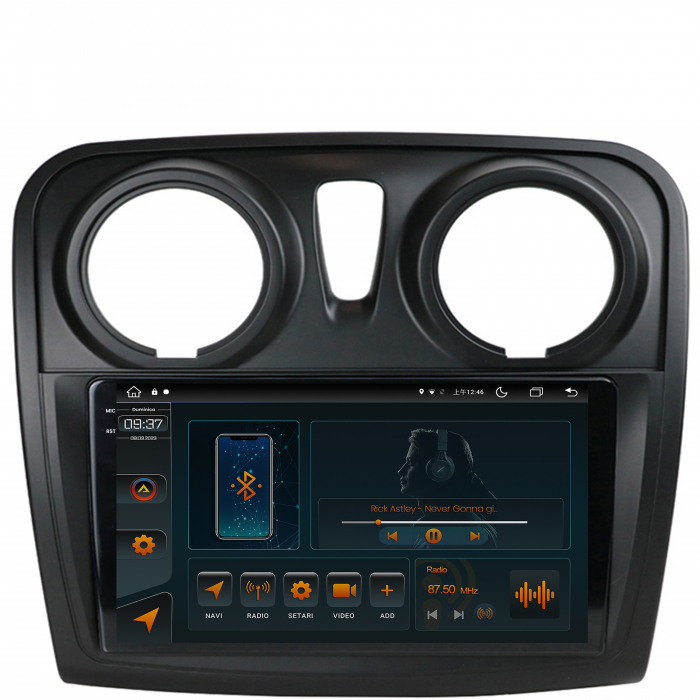 Navigatie Android 13 2K Dacia 9" 4+64GB | AutoDrop.ro [2]