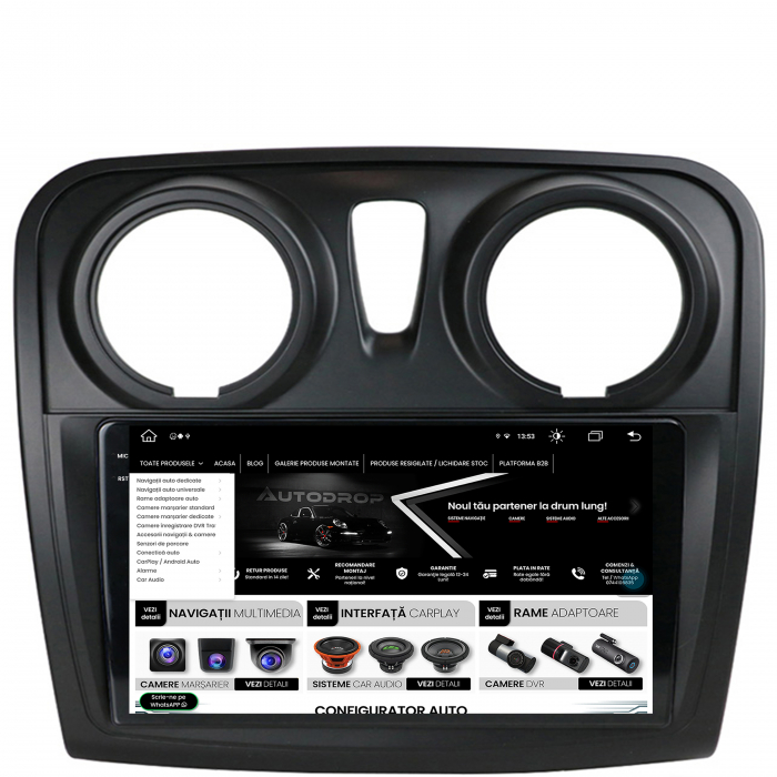 Navigatie Android 13 2K Dacia 9" 8+256GB | AutoDrop.ro [6]