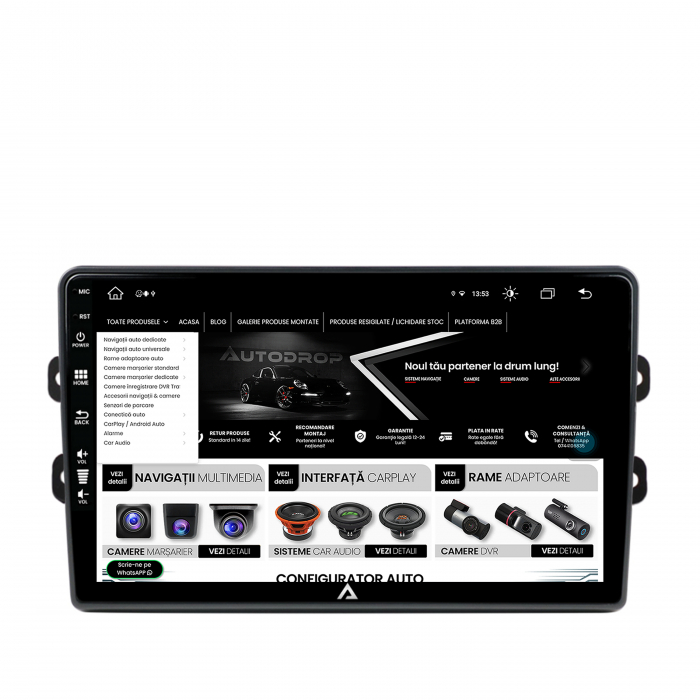 Navigatie Android 13 DACIA 8+256GB OCTACORE | AutoDrop.ro [5]