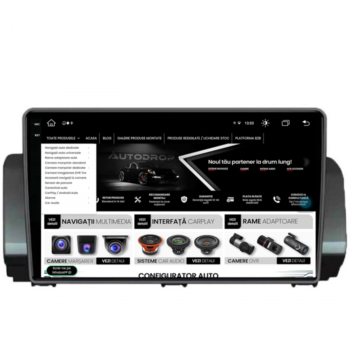 Navigatie 2K Android 13 Dacia 9" 4+64GB | AutoDrop.ro [12]