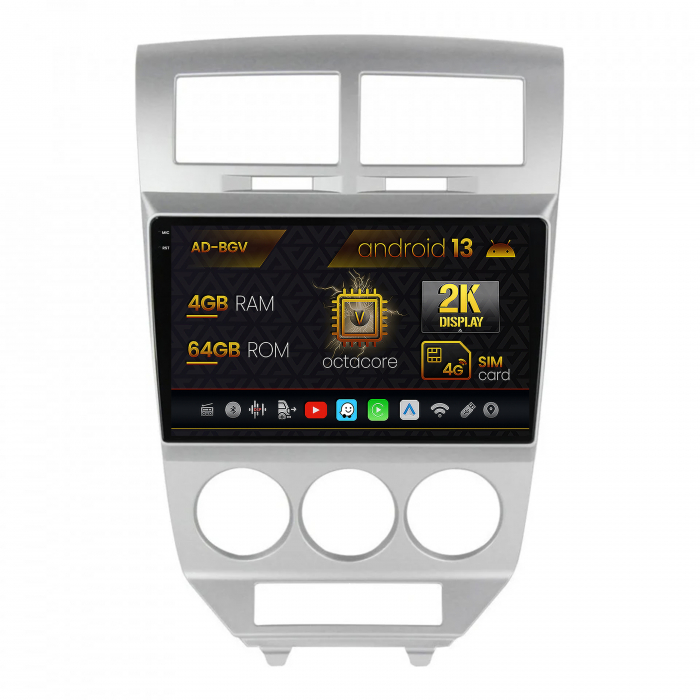 Navigatie 2K Android Dodge Caliber 4+64GB | AutoDrop.ro [1]