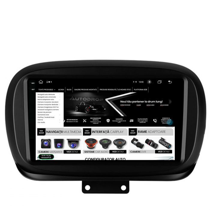 Navigatie 2K Fiat 500X 2014-2020 8+256GB | AutoDrop.ro [13]