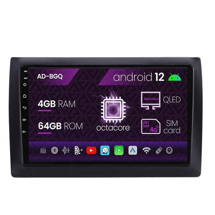 Navigatie Android 12 QLED Fiat Stilo | AutoDrop.ro [2]