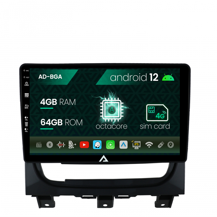 Navigatie fiat strada idea (2011-2016), android 12, a-octacore 4gb ram + 64gb rom, 9 inch - ad-bga9004+ad-bgrkit350