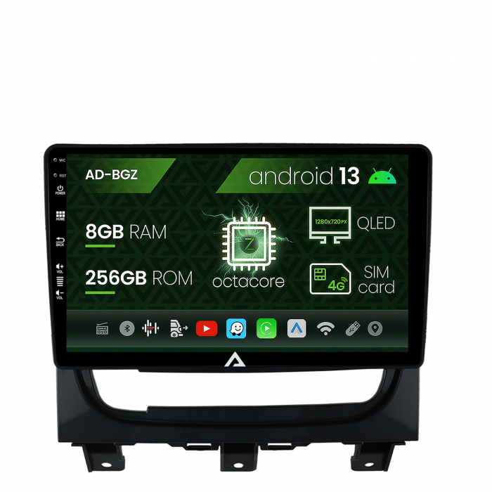 Navigatie fiat strada idea (2011-2016), android 13, z-octacore 8gb ram + 256gb rom, 9 inch - ad-bgz9008+ad-bgrkit350
