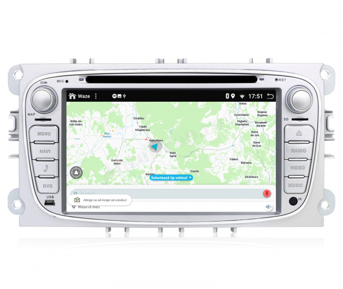Navigatie Android 10 Ford V2 Argintiu PX6 | AutoDrop.ro [11]