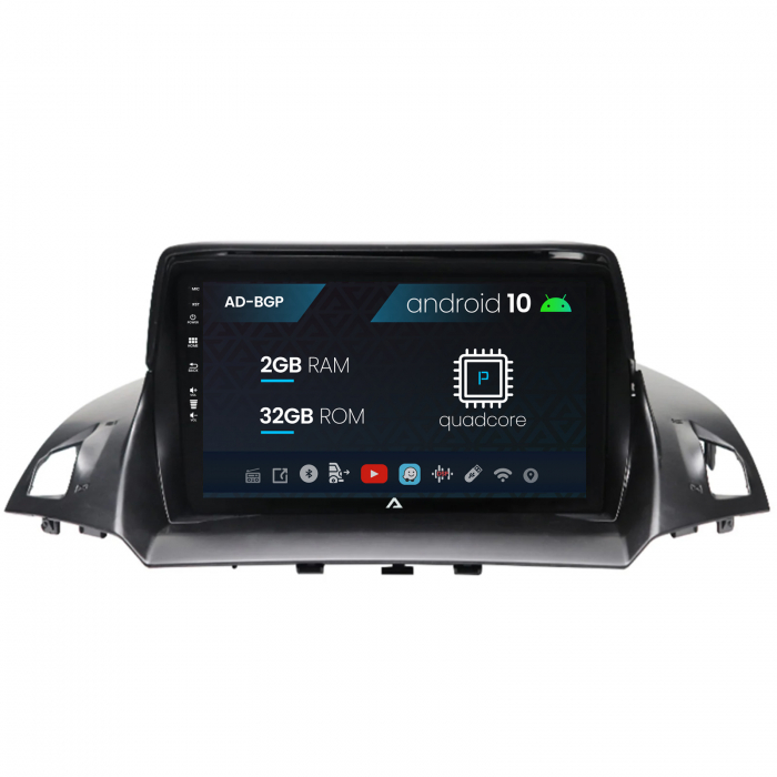 Navigatie ford kuga c-max (2013-2018), android 10, p-quadcore 2gb ram + 32gb rom, 9 inch - ad-bgp9002+ad-bgrkit114
