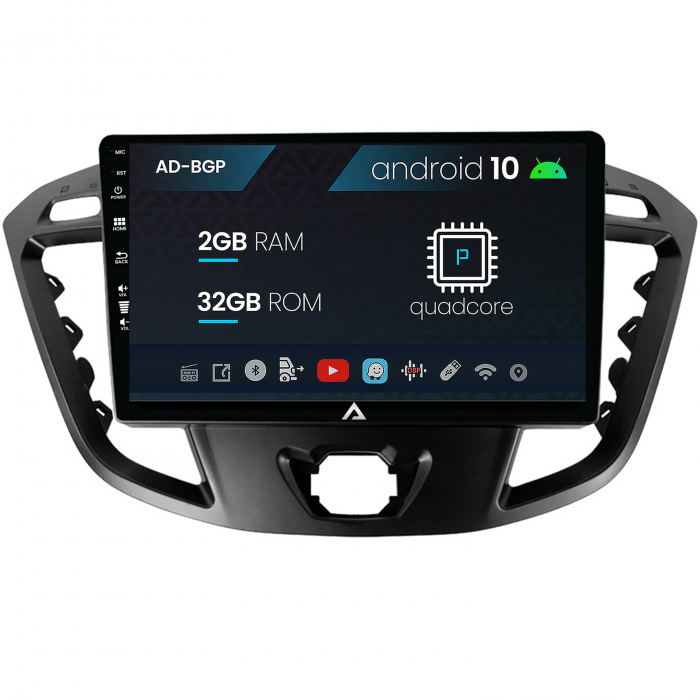 Navigatie ford transit tourneo (2012-2020), android 10, p-quadcore 2gb ram + 32gb rom, 9 inch - ad-bgp9002+ad-bgrkit123