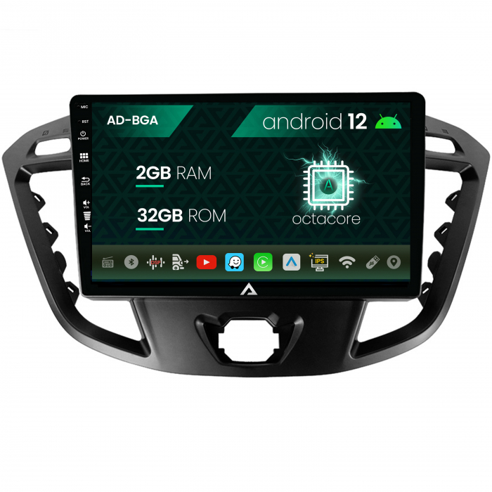 Navigatie ford transit tourneo (2012-2020), android 12, a-octacore 2gb ram + 32gb rom, 9 inch - ad-bg9002+ad-bgrkit123