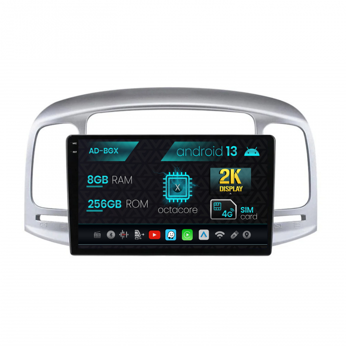 Carplay Android 2K Hyundai Accent (2006-2011) 8+256GB | AutoDrop.ro [1]