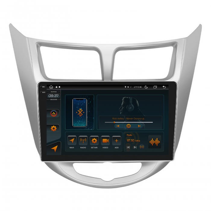 Carplay Android 2K Hyundai Accent (2011-2016) 4+64GB | AutoDrop.ro [2]
