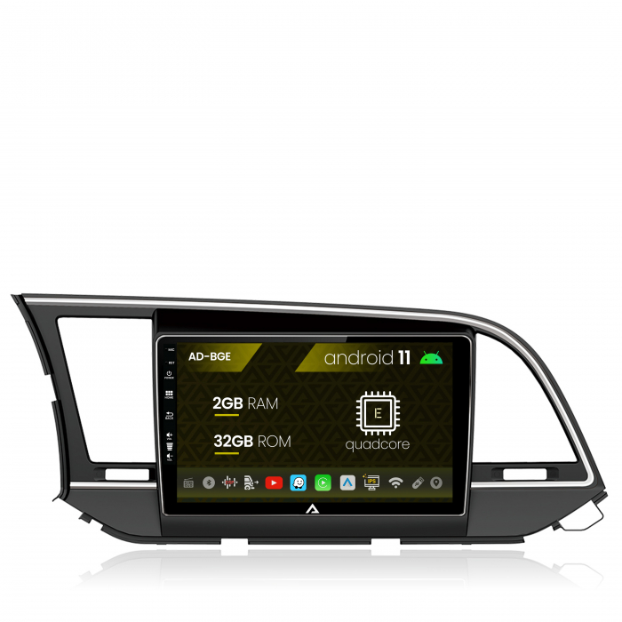 Navigatie hyundai elantra (2015-2018), android 11, e-quadcore 2gb ram + 32gb rom, 9 inch - ad-bge9002+ad-bgrkit180