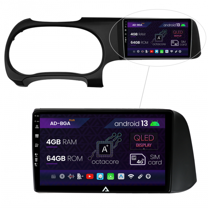Carplay Android AD-BGA Hyundai I10 2020+ 4GB | AutoDrop.ro [1]