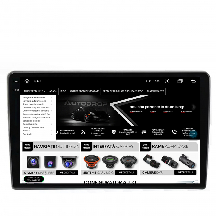 Navigatie Android 2K Citroen Nemo/ Fiat Fiorino/ Peugeot Bipper (2007-2014) 4GB | AutoDrop.ro [8]