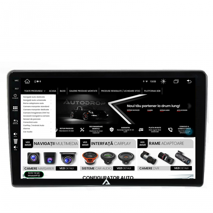 Navigatie Android Citroen Nemo/ Fiat Fiorino/ Peugeot Bipper (2007-2014) 8GB | AutoDrop.ro [4]