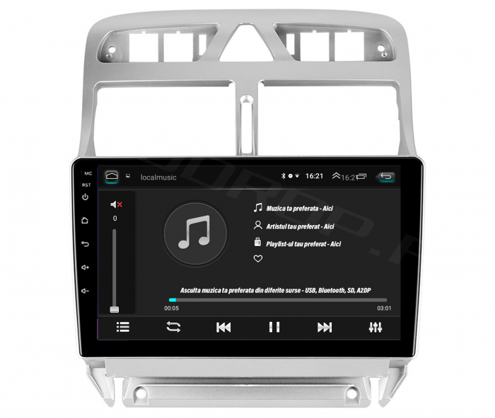 Navigatie Dedicata Peugeot 307 Android 1GB | AutoDrop.ro [8]