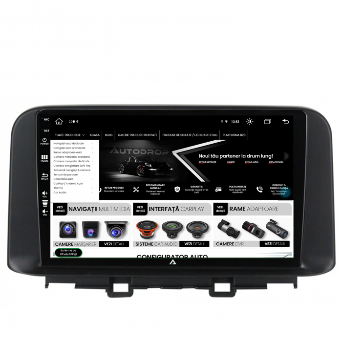 Carplay Android 13 Hyundai Kona (2018+) 8GB | AutoDrop.ro [5]