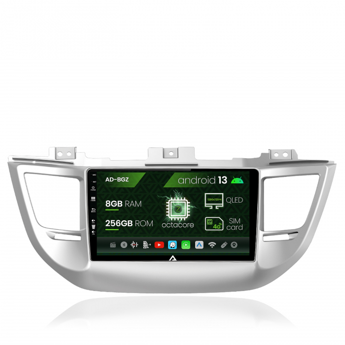 Navigatie Hyundai Tucson 3 (2015-2018), Android 13, Z-Octacore 8GB RAM + 256GB ROM, 9 Inch - AD-BGZ9008+AD-BGRKIT176