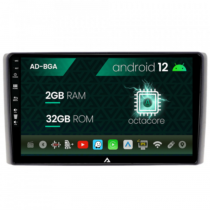 Navigatie Iveco Daily (2006-2014), Android 12, A-Octacore 2GB RAM + 32GB ROM, 9 Inch - AD-BGA9002+AD-BGRKIT361V2