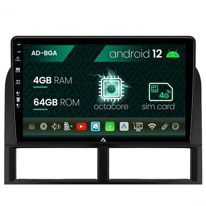 Navigatie jeep grand cherokee (1998-2004), android 12, a-octacore 4gb ram + 64gb rom, 9 inch - ad-bga9004+ad-bgrkit296