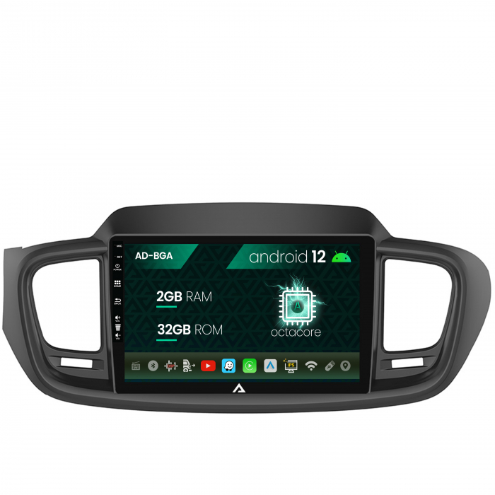 Navigatie kia sorento (2014+), android 12, a-octacore 2gb ram + 32gb rom, 10.1 inch - ad-bga10002+ad-bgrkit184