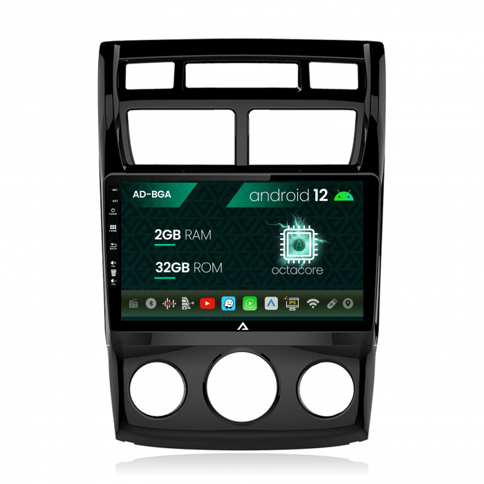 Navigatie kia sportage (2005-2010) m ac, android 12, a-octacore 2gb ram + 32gb rom, 9 inch - ad-bga9002+ad-bgrkit148s