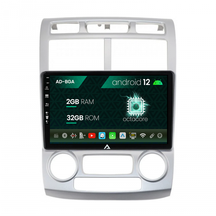 Navigatie kia sportage (2005-2010) m ac, android 12, a-octacore 2gb ram + 32gb rom, 9 inch - ad-bga9002+ad-bgrkit148