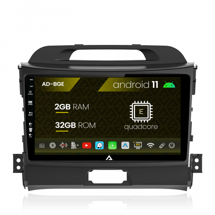 Navigatie kia sportage (2010-2016), android 11, e-quadcore 2gb ram + 32gb rom, 9 inch - ad-bge9002+ad-bgrkit146