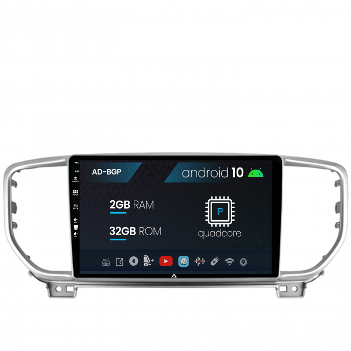 Navigatie kia sportage (2018+), android 10, p-quadcore 2gb ram + 32gb rom, 9 inch - ad-bgp9002+ad-bgrkit150