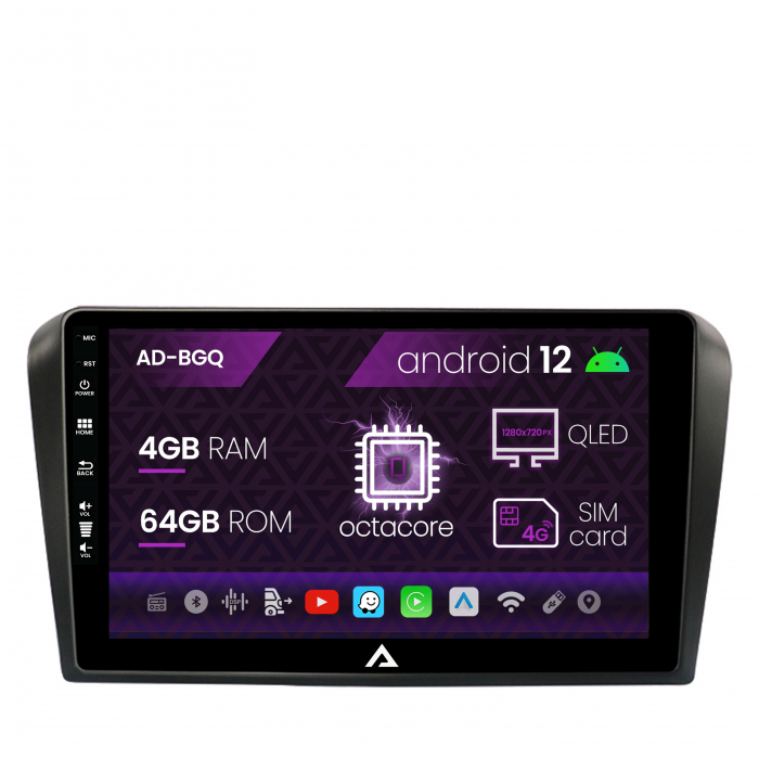 Navigatie Android 12 Mazda 3 03-09 QLED | AutoDrop.ro [2]