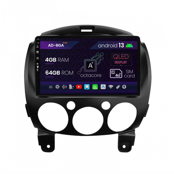 Navigatie  Android 13 Mazda 2 (2007-2014) 4+64GB | AutoDrop.ro [1]