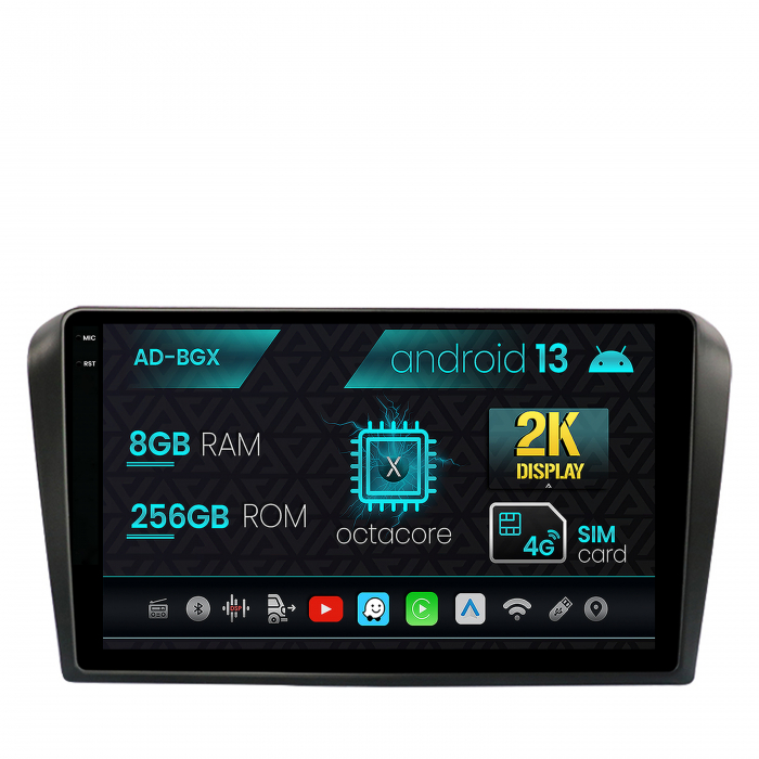 Navigatie 2K Android 13 Mazda 3 8+256GB | AutoDrop.ro [2]