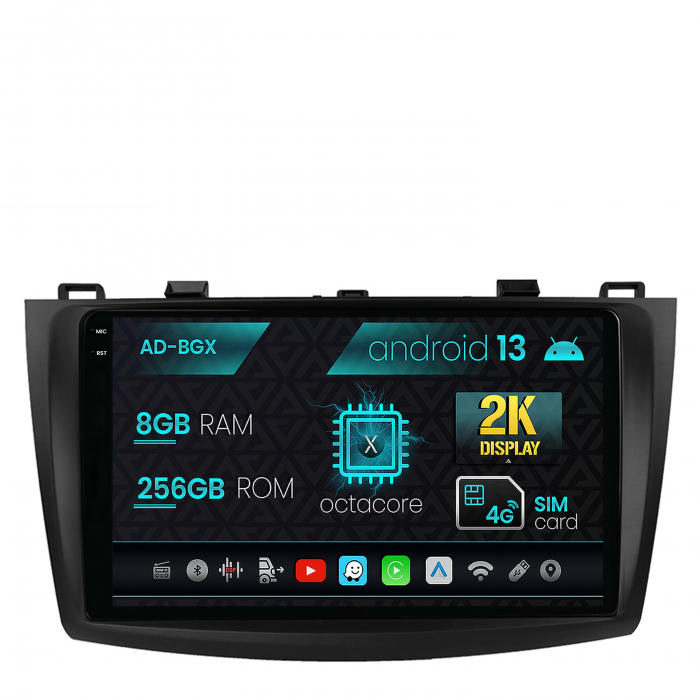 Navigatie 2K Android 13 Mazda 3 09-13 8GB | AutoDrop.ro [2]