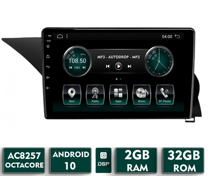 Navigatie Mercedes Benz GLK NTG 4.5 (2012-2015), Android 12, A-Octacore 2GB RAM + 32GB ROM, 9 Inch - AD-BGA9002+AD-BGRKIT418