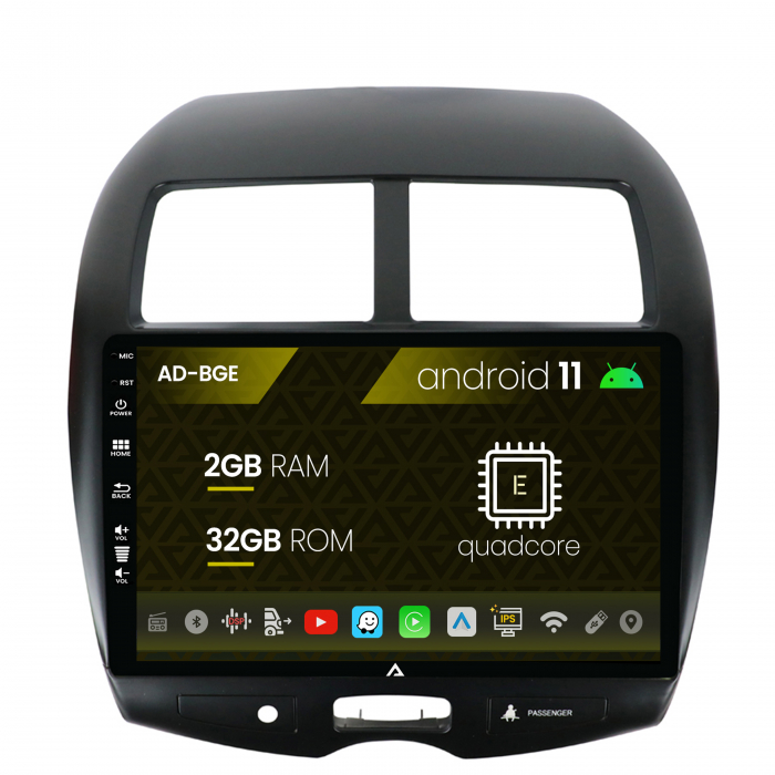 Navigatie mitsubishi asx (2010-2018), android 11, e-quadcore 2gb ram + 32gb rom, 10.1 inch - ad-bge10002+ad-bgrkit267