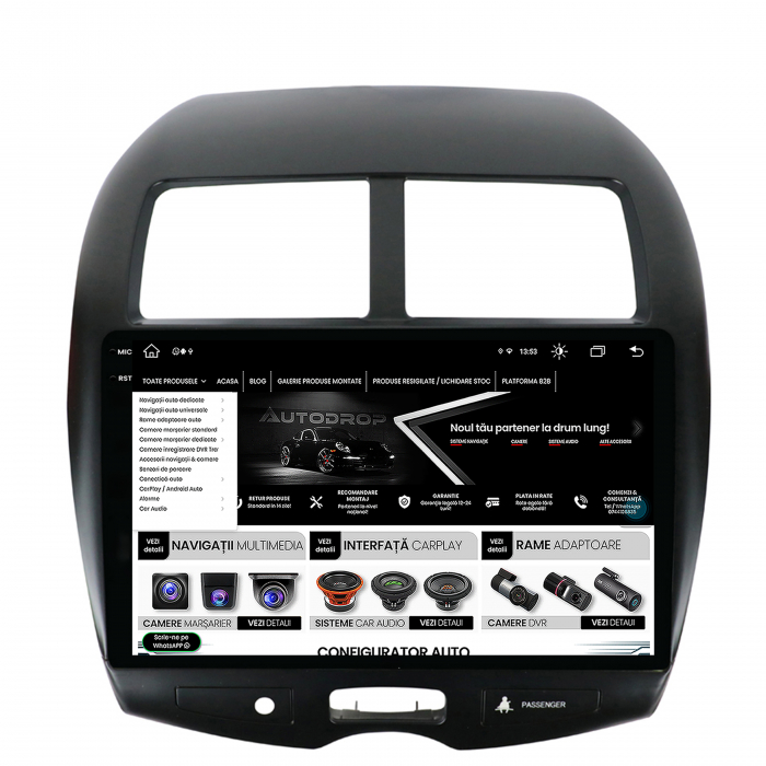 Navigatie 2K Mitsubishi ASX / Peugeot 4008 (2010-2015) Android 8+256GB | AutoDrop.ro [13]