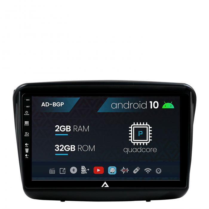 Navigatie mitsubishi l200 pajero sport, android 10, p-quadcore 2gb ram + 32 gb rom, 9 inch - ad-bgp9002+ad-bgrkit278